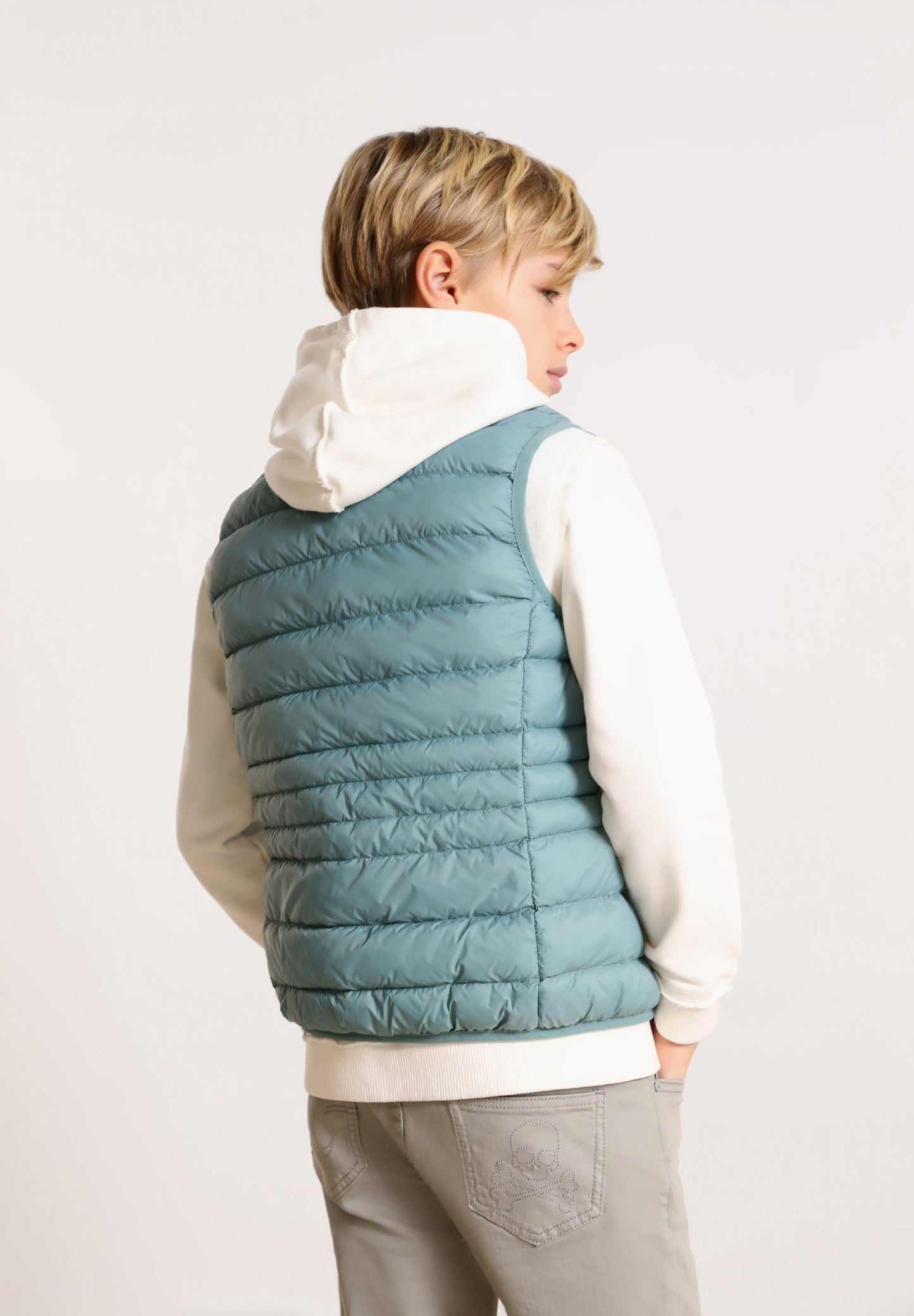 PUFFER VEST WITH SKULL