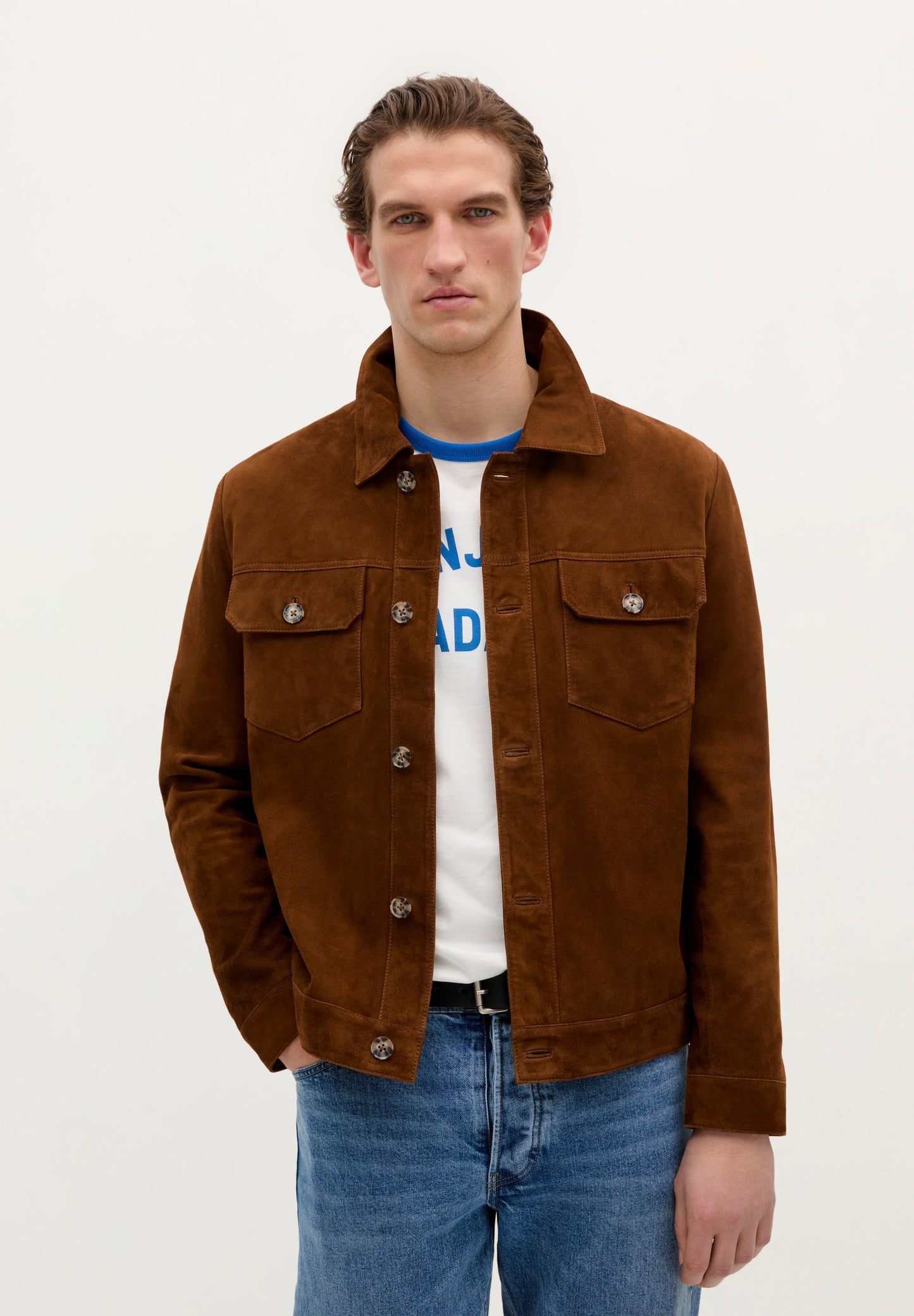 LEATHER JACKET WITH BUTTONS