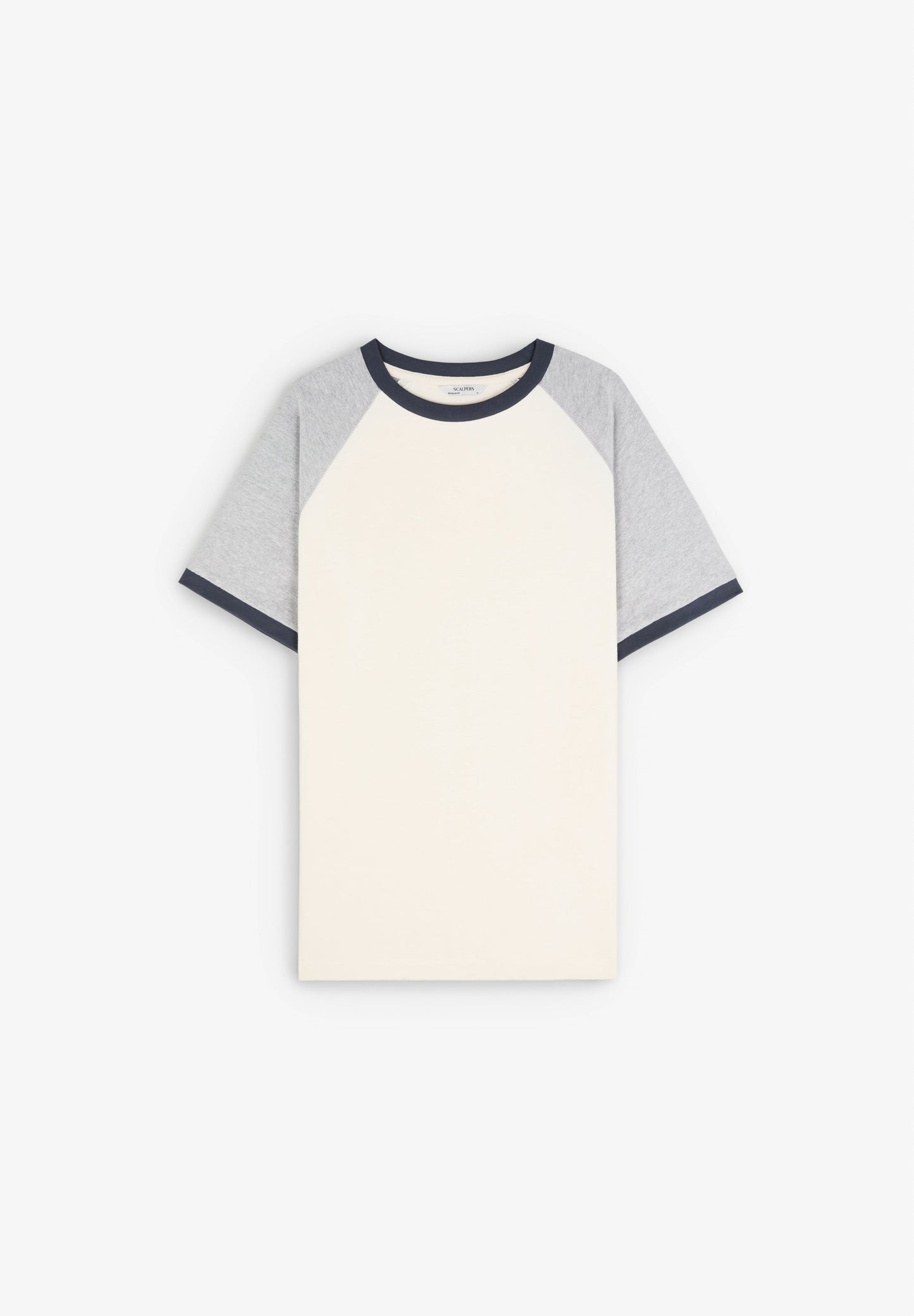CONTRAST RIBBED T-SHIRT