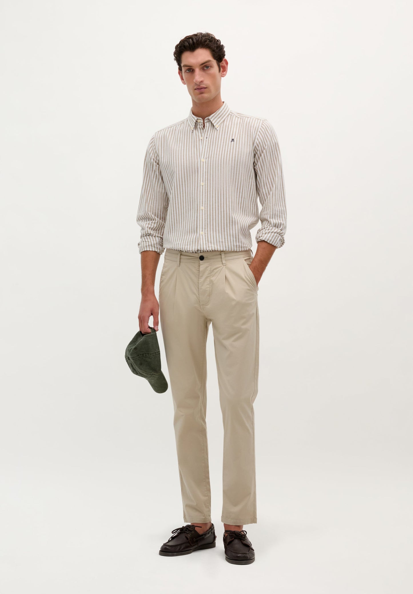 STRIPE SHIRT WITH BUTTON-DOWN COLLAR