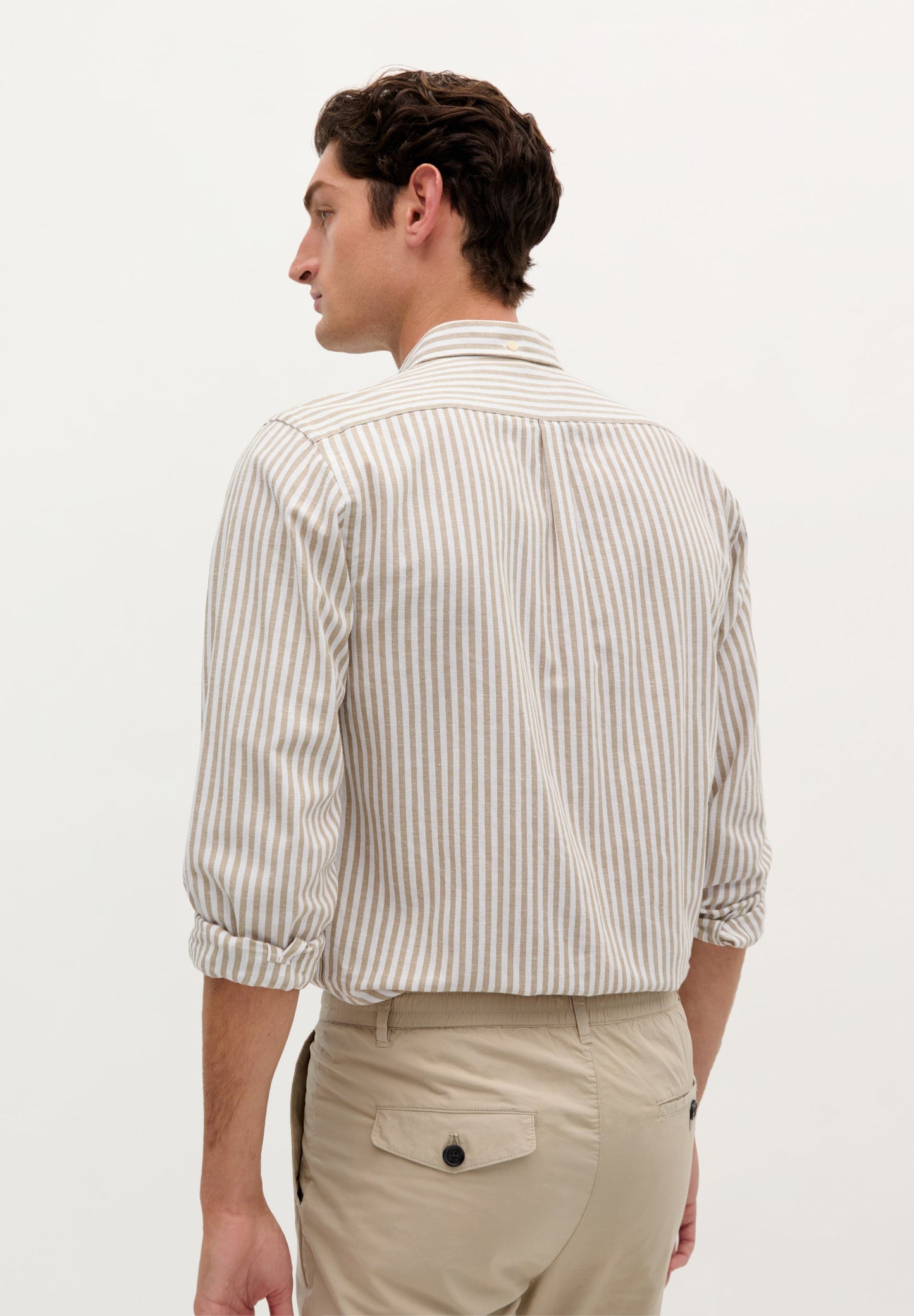 STRIPE SHIRT WITH BUTTON-DOWN COLLAR