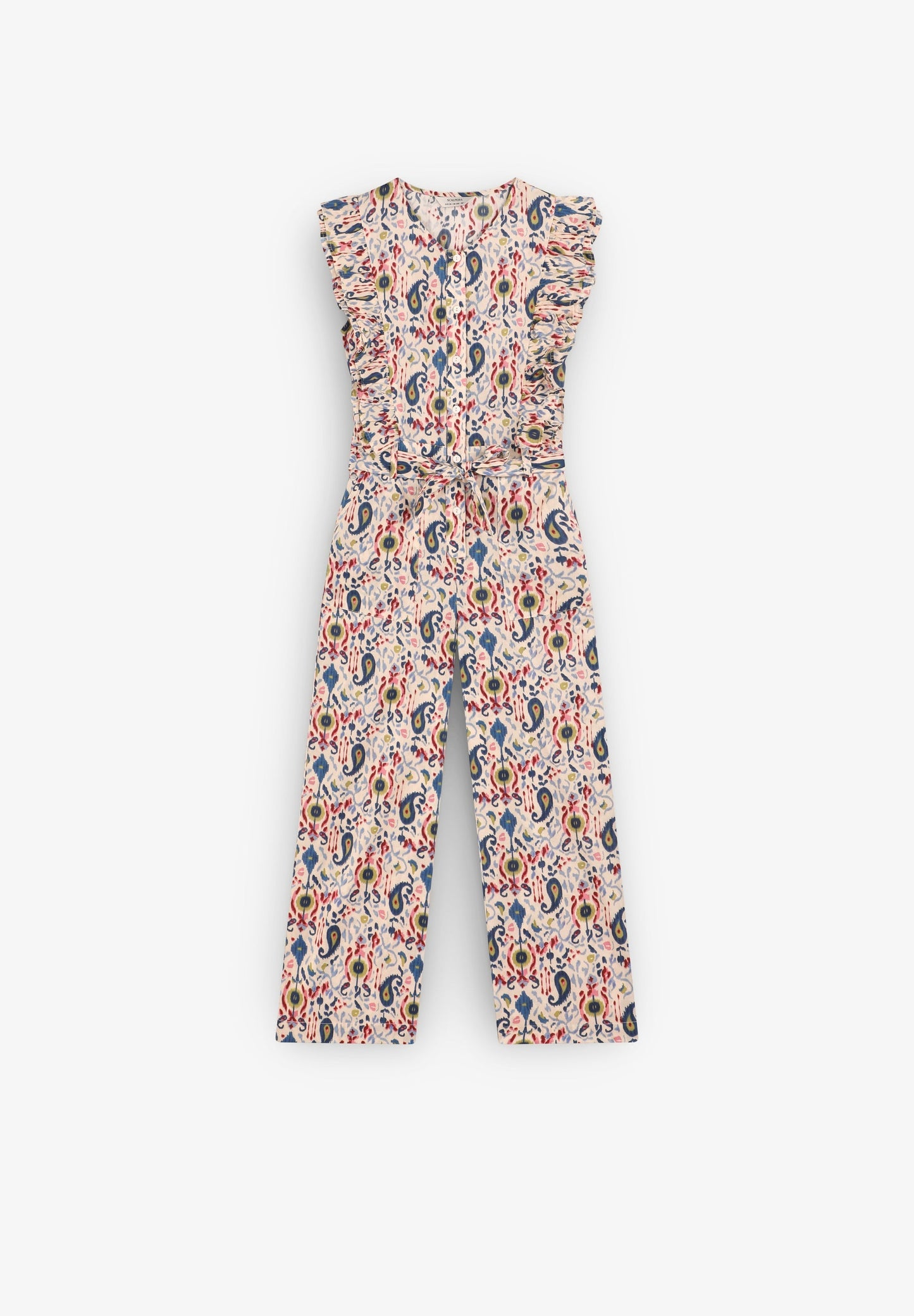 PRINTED JUMPSUIT WITH RUFFLE