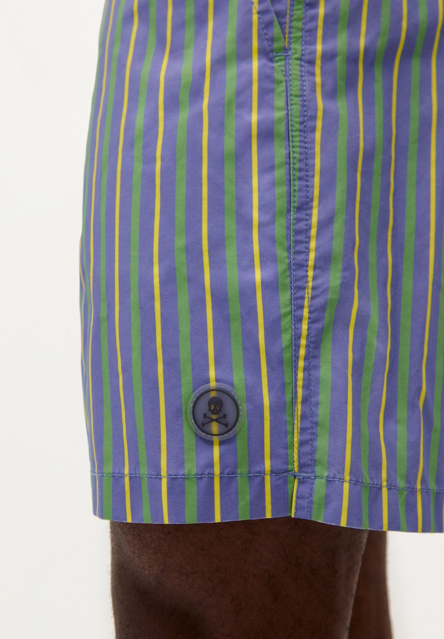 CONTRAST STRIPED SWIMMING TRUNKS