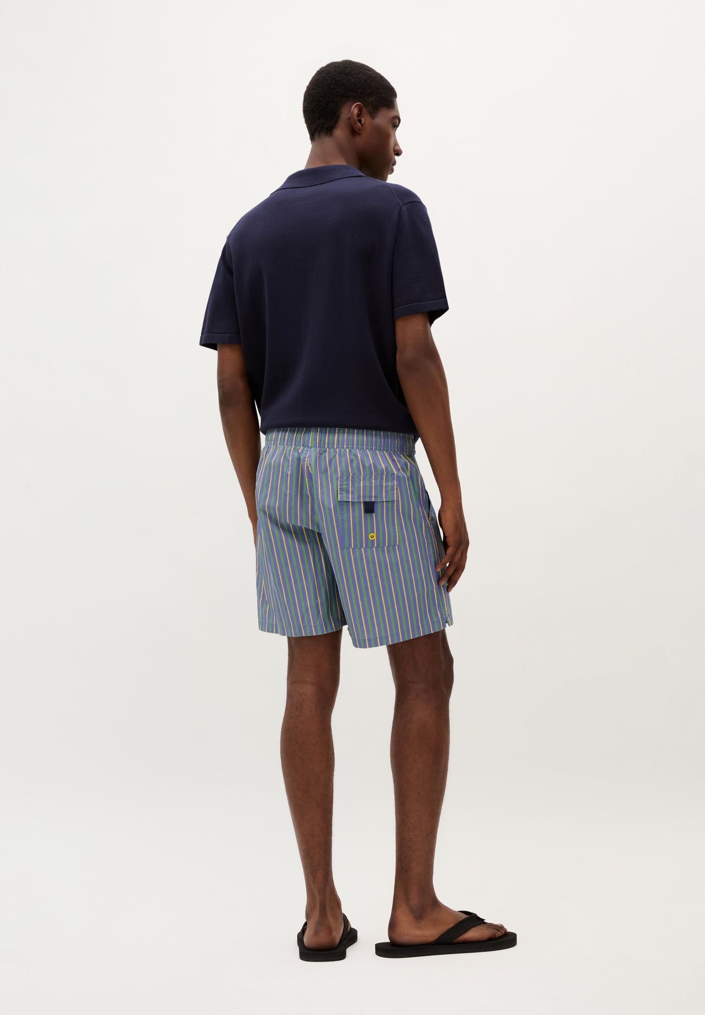 CONTRAST STRIPED SWIMMING TRUNKS