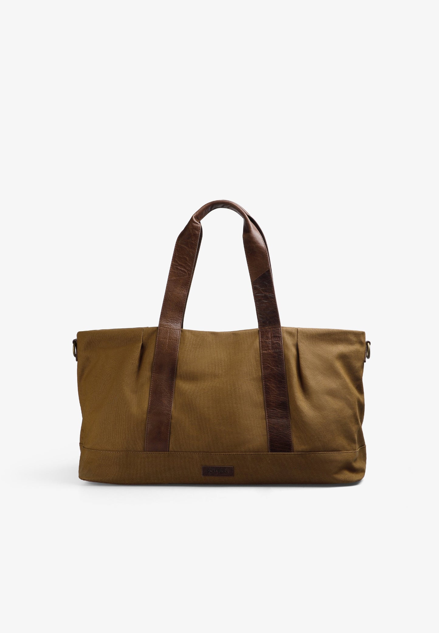 TRAVEL BAG WITH LEATHER DETAILS