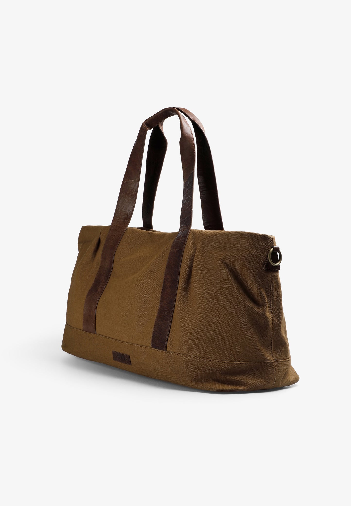 TRAVEL BAG WITH LEATHER DETAILS