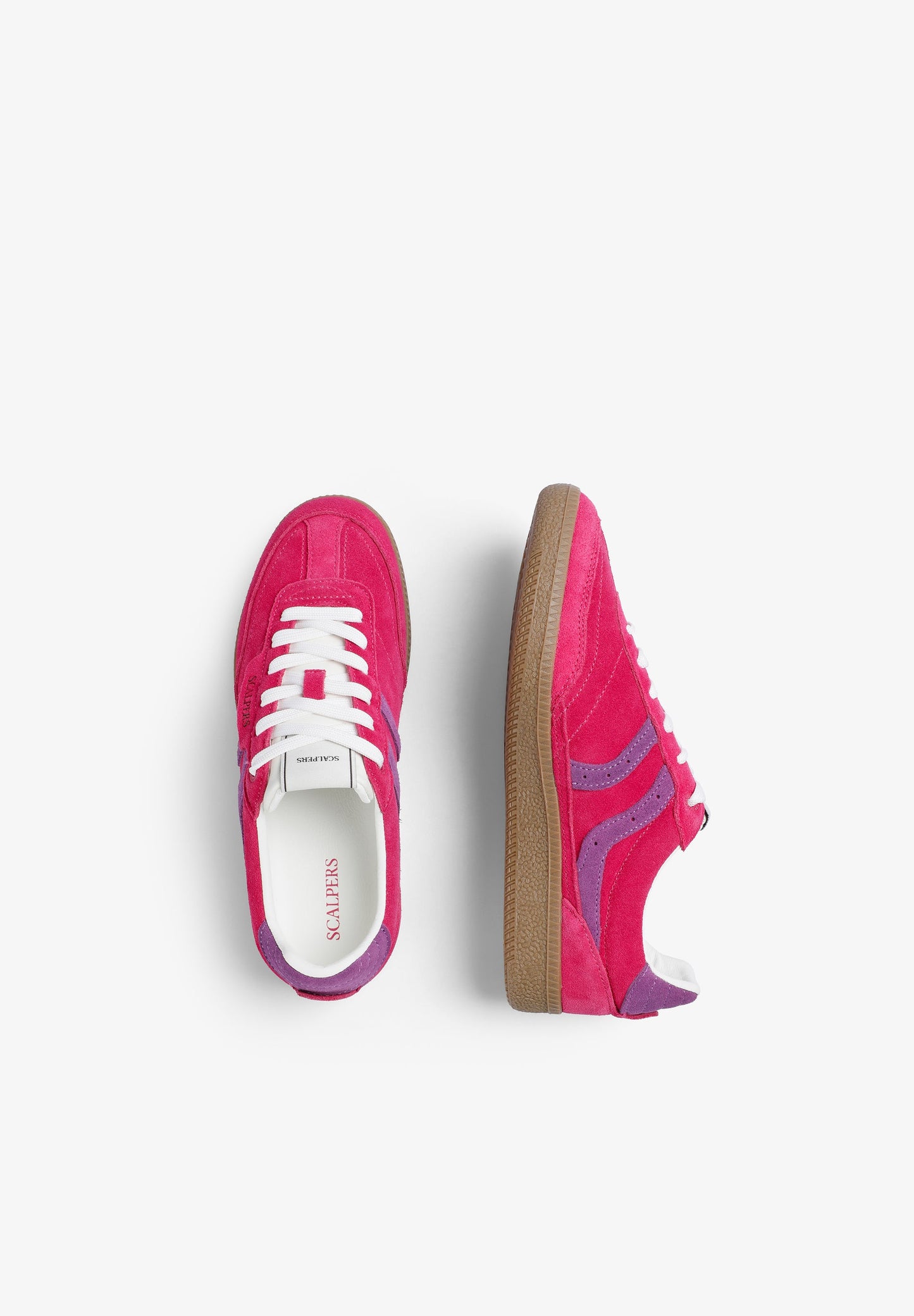 TWO-TONE LEATHER SNEAKERS