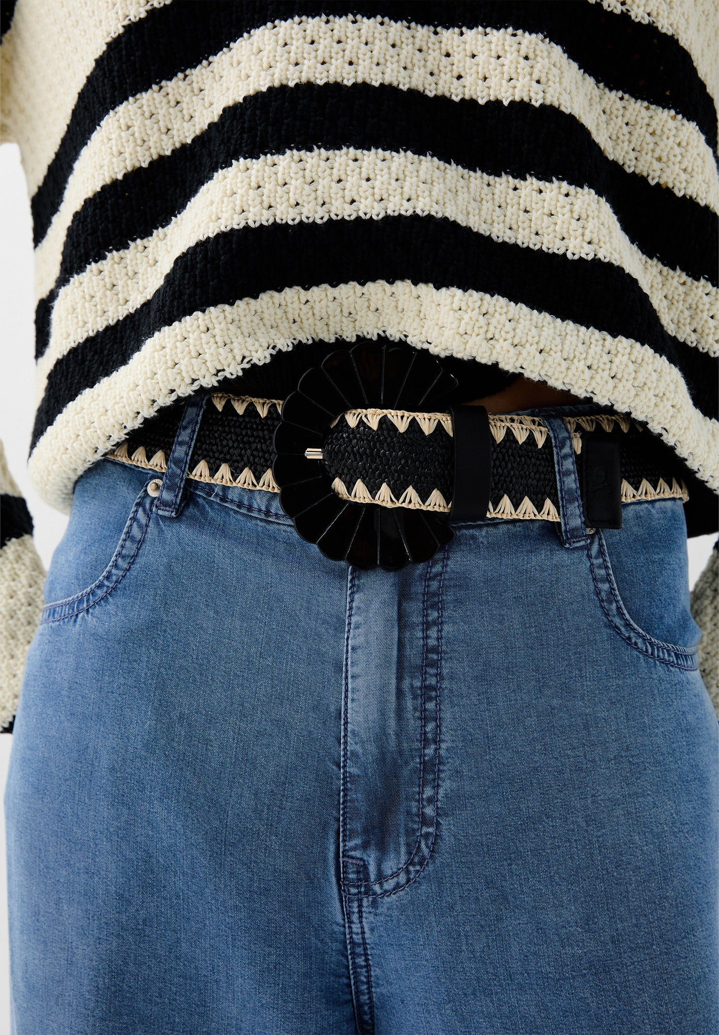 STRIPED CROCHET SWEATER