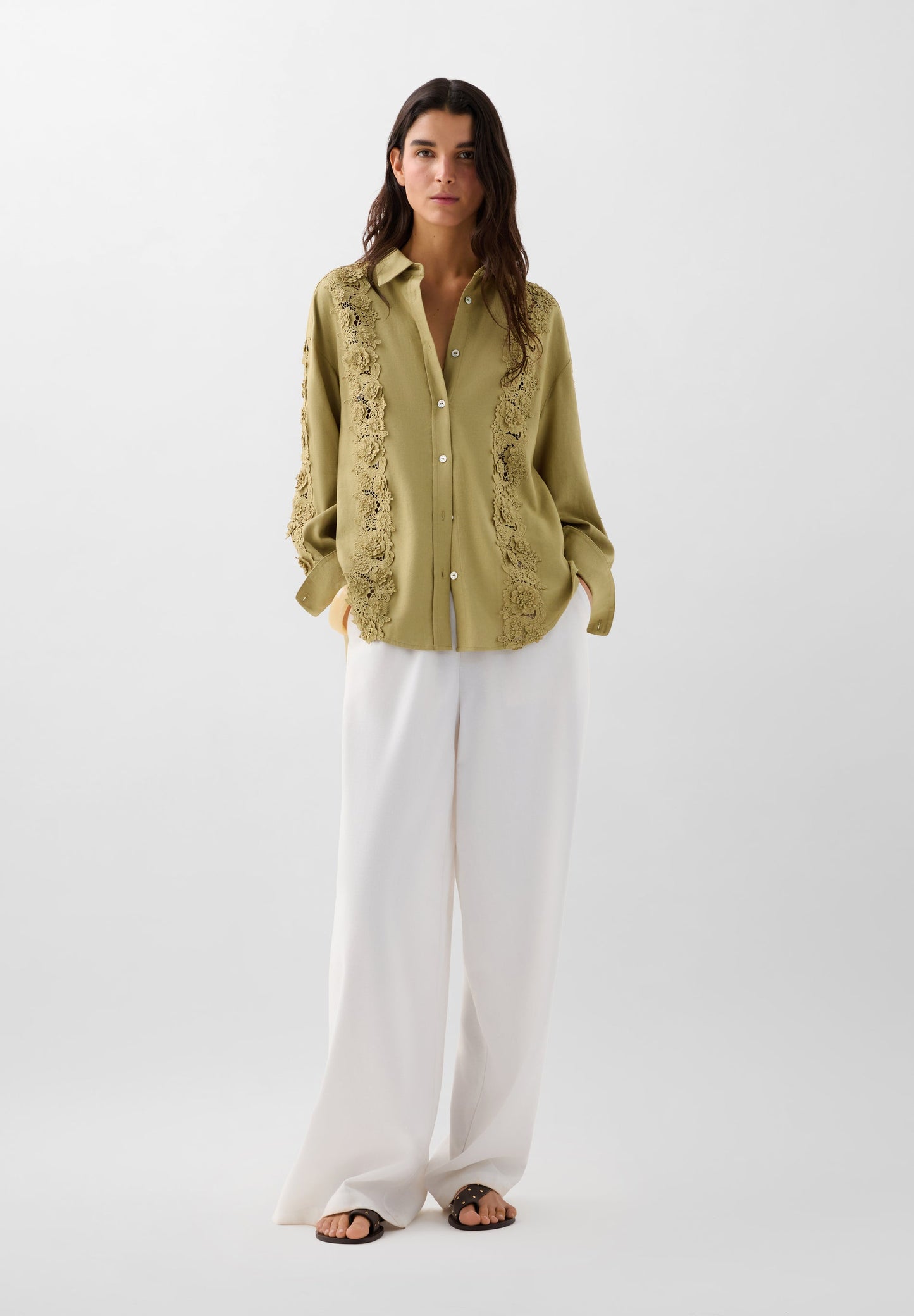 LACE DETAIL SHIRT