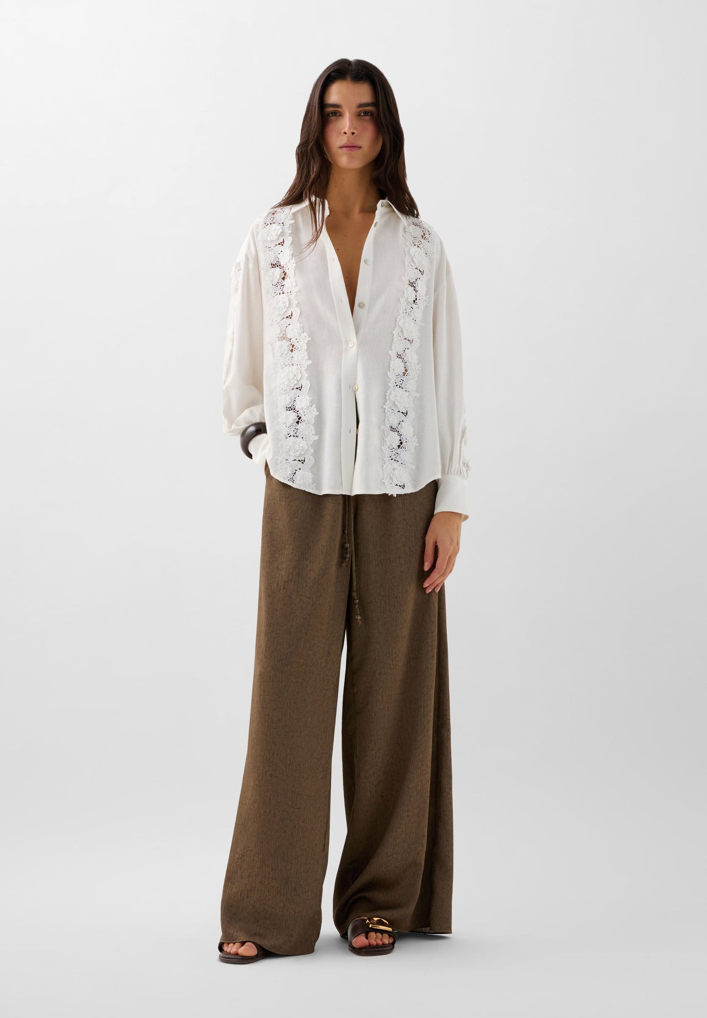LACE DETAIL SHIRT