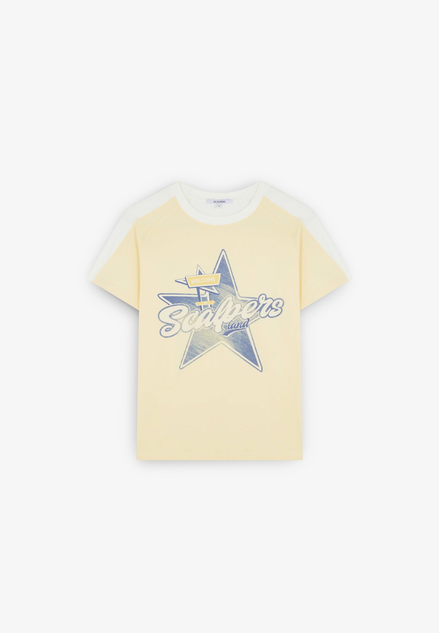 TWO-TONE T-SHIRT WITH FRONT PRINT