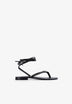 100% LEATHER LACE-UP SANDALS