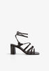 LEATHER HIGH HEEL SANDALS