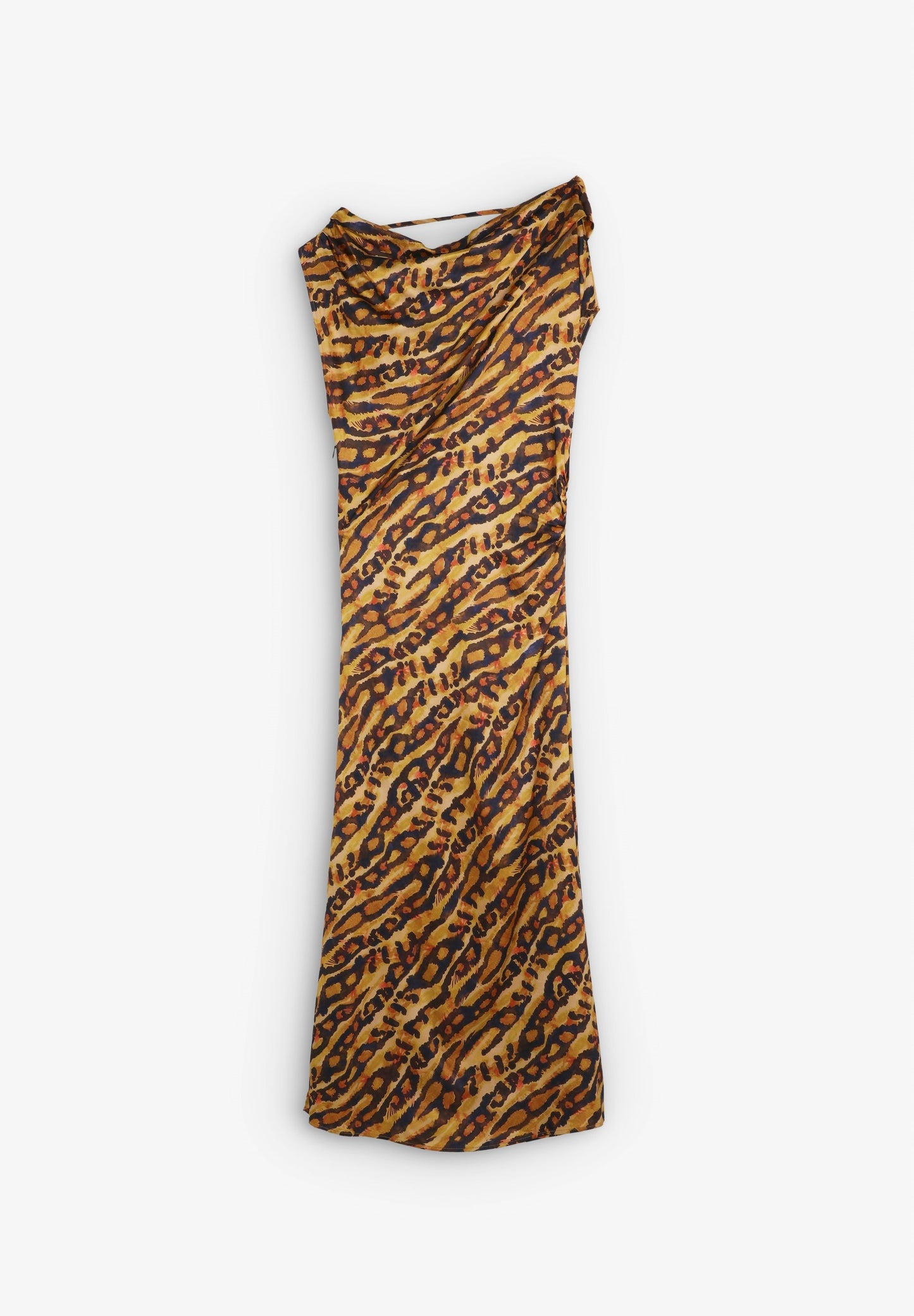 ANIMAL PRINT SATIN DRESS