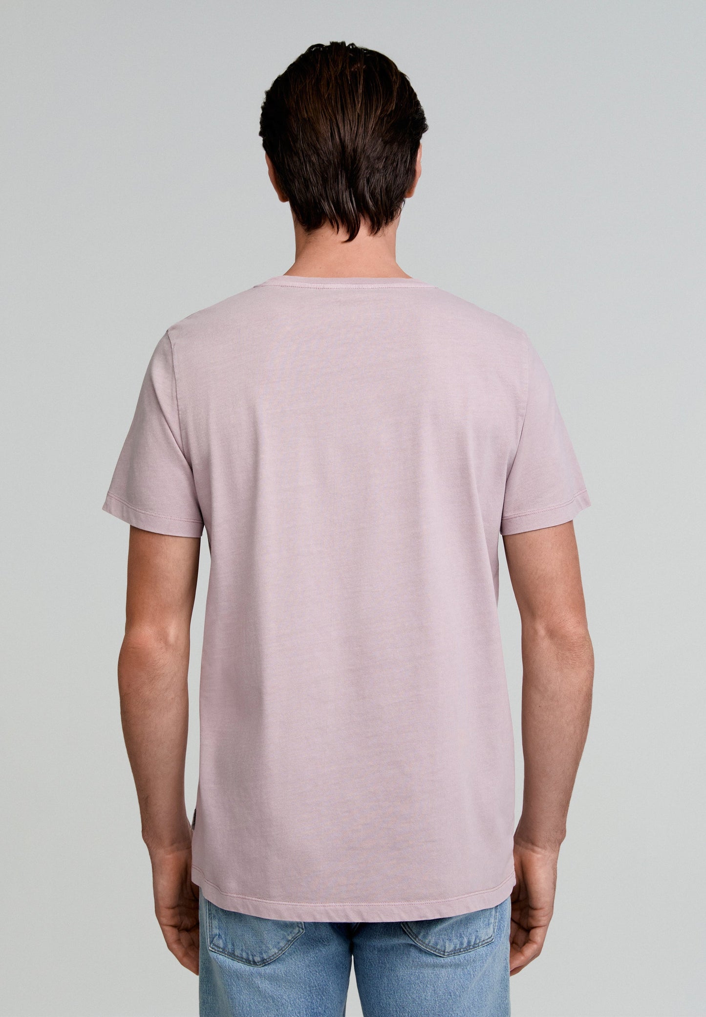 FADED T-SHIRT WITH EMBROIDERED SKULL