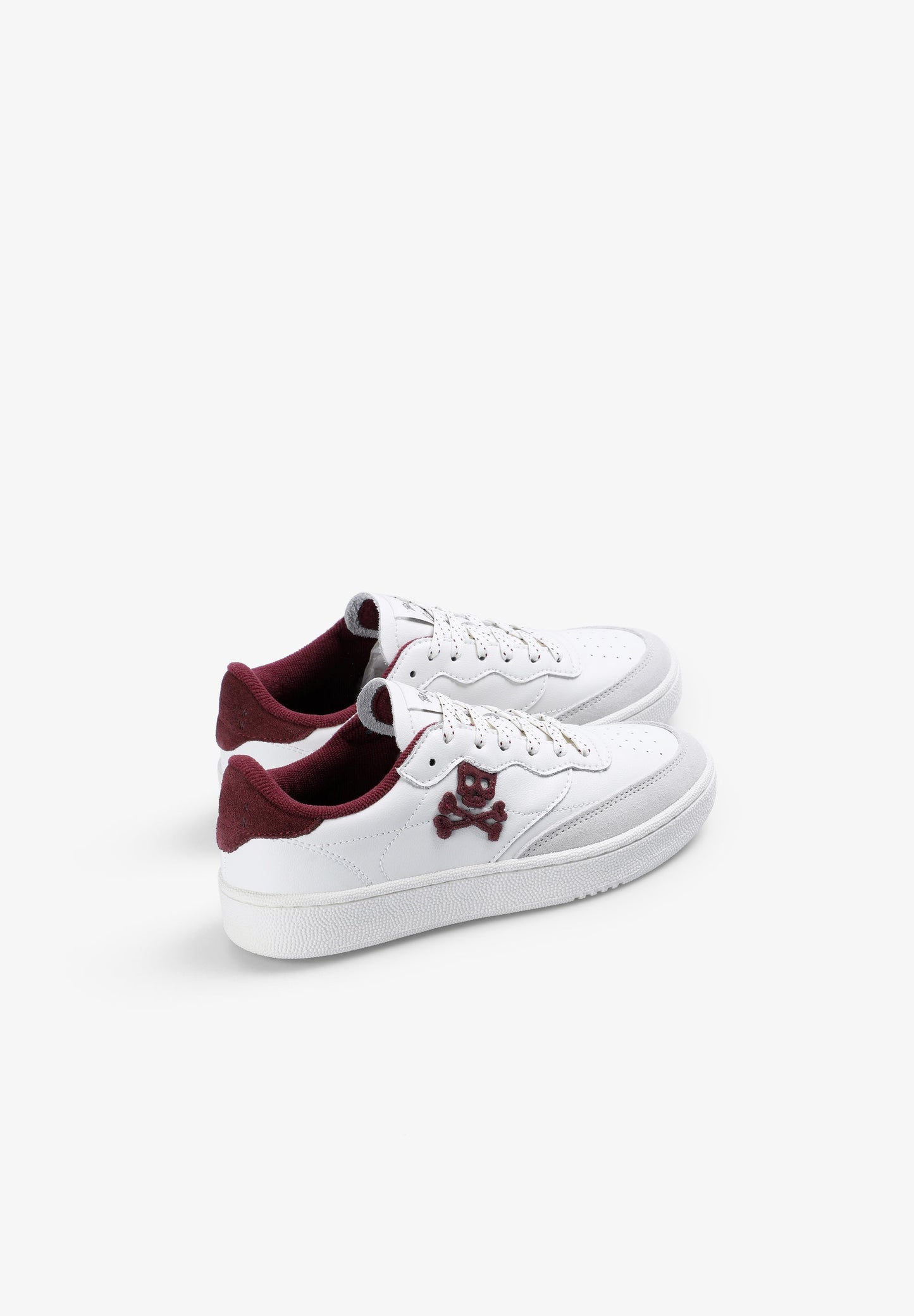 CONTRAST LEATHER SNEAKERS