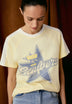 TWO-TONE T-SHIRT WITH FRONT PRINT