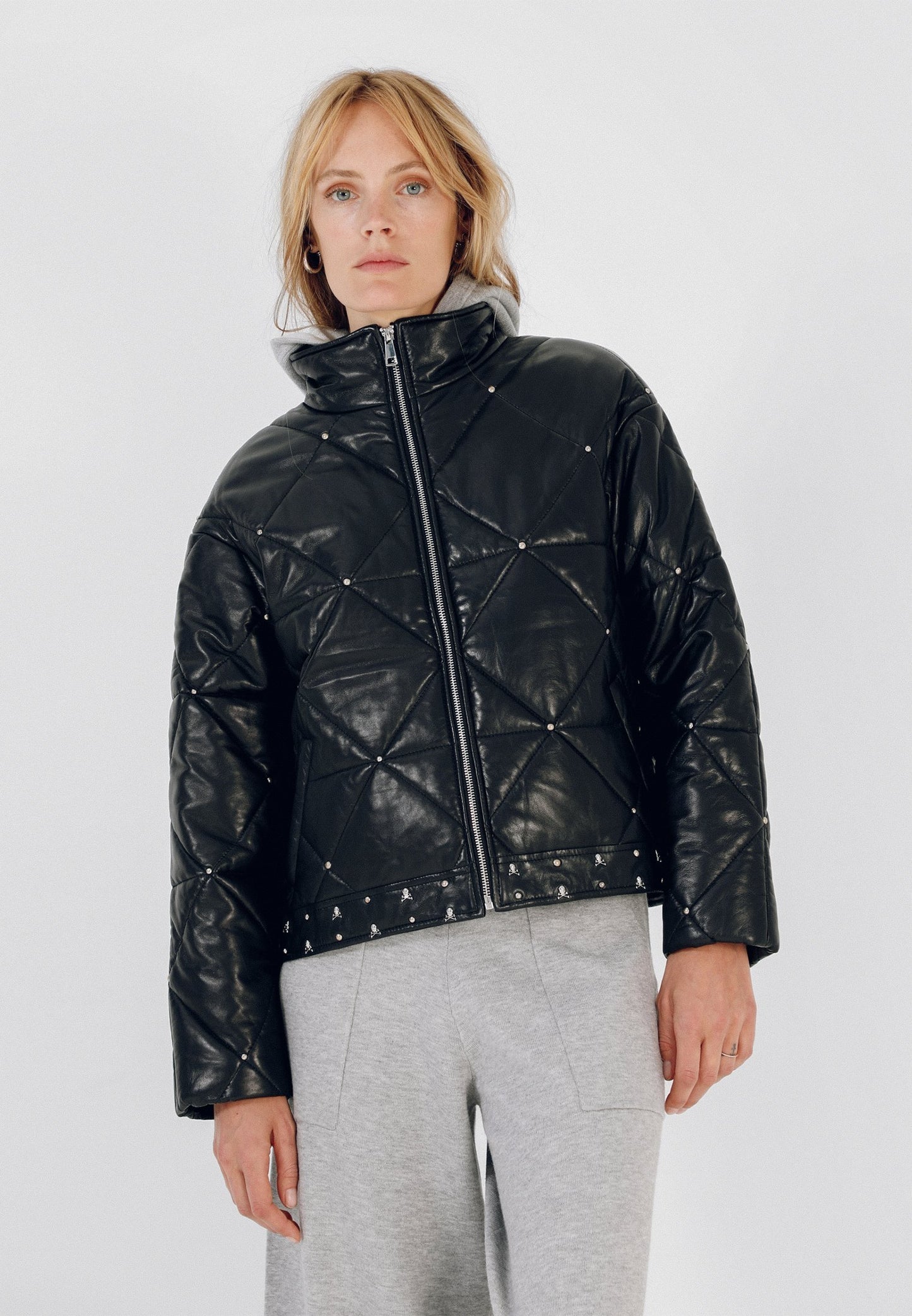 LEATHER PUFF JACKET