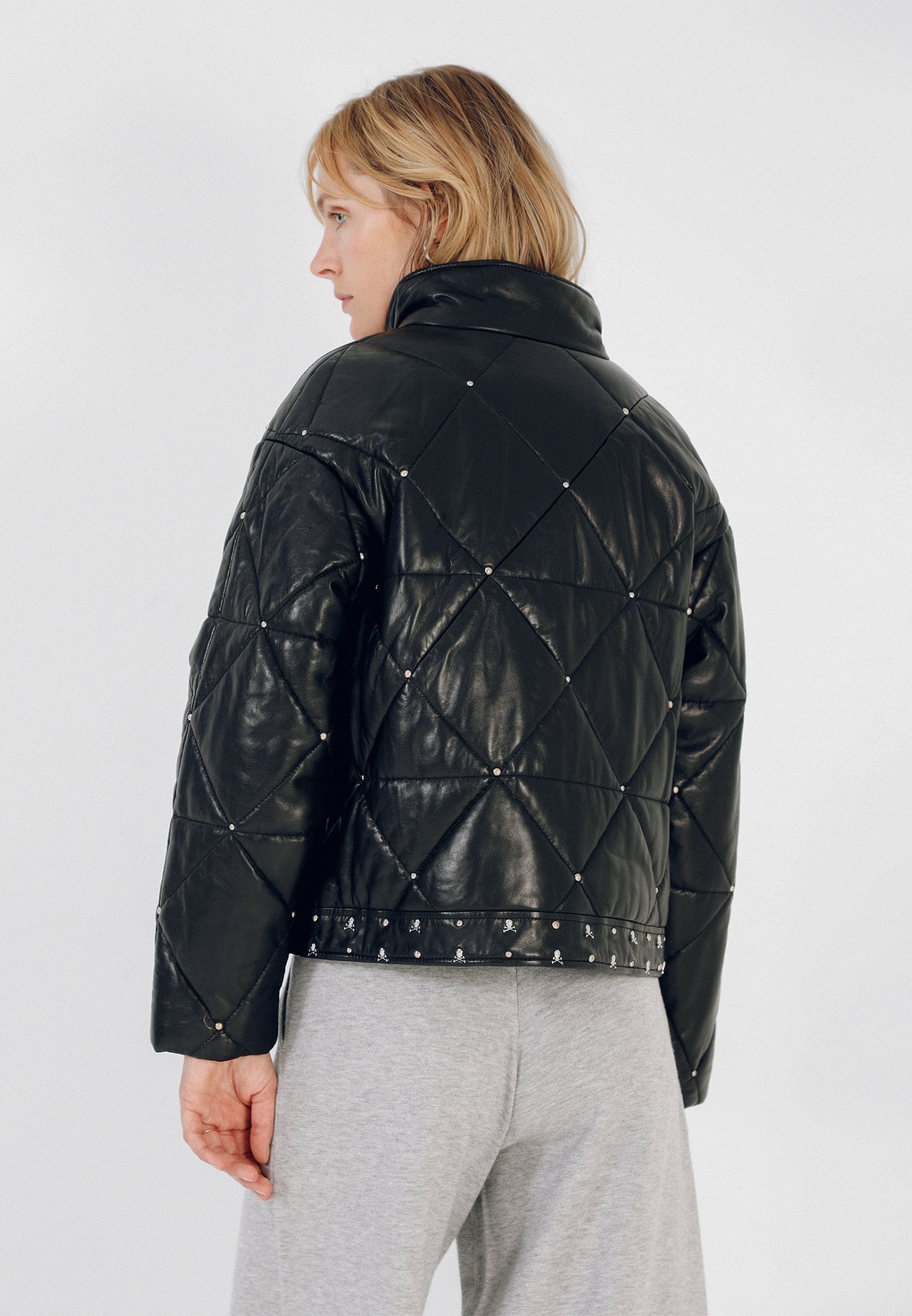 LEATHER PUFF JACKET