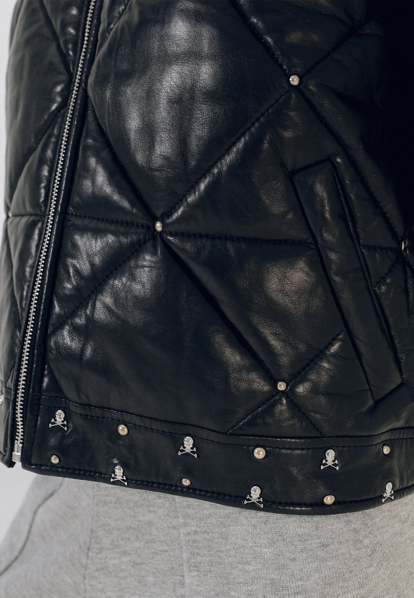 LEATHER PUFF JACKET