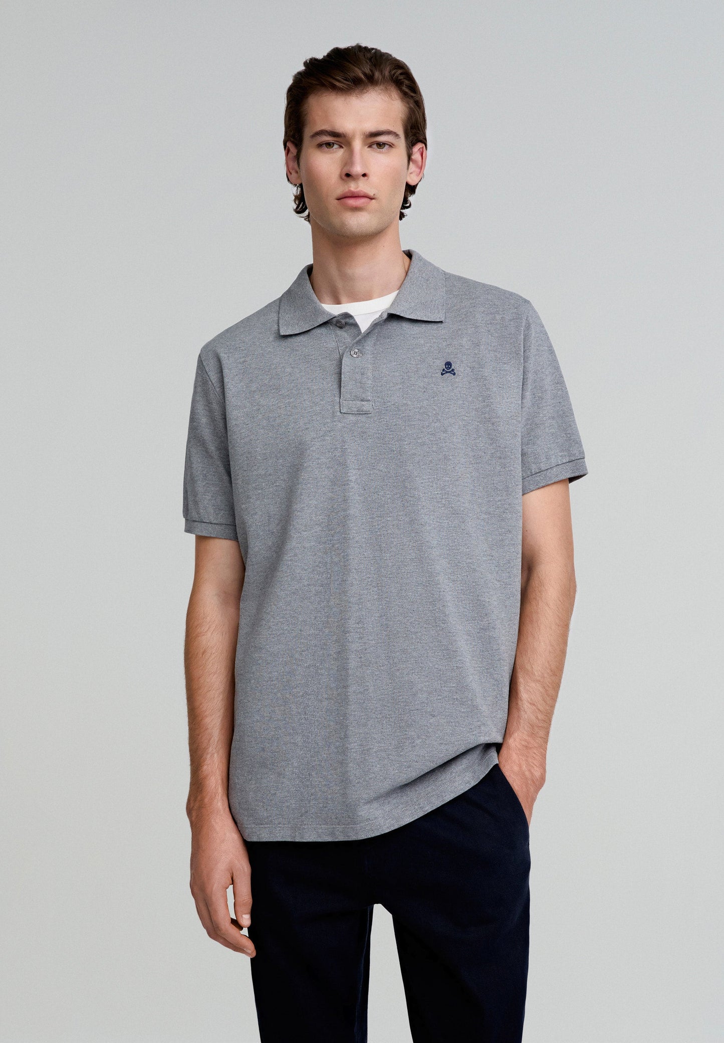 BASIC POLO SHIRT WITH CONTRAST SKULL