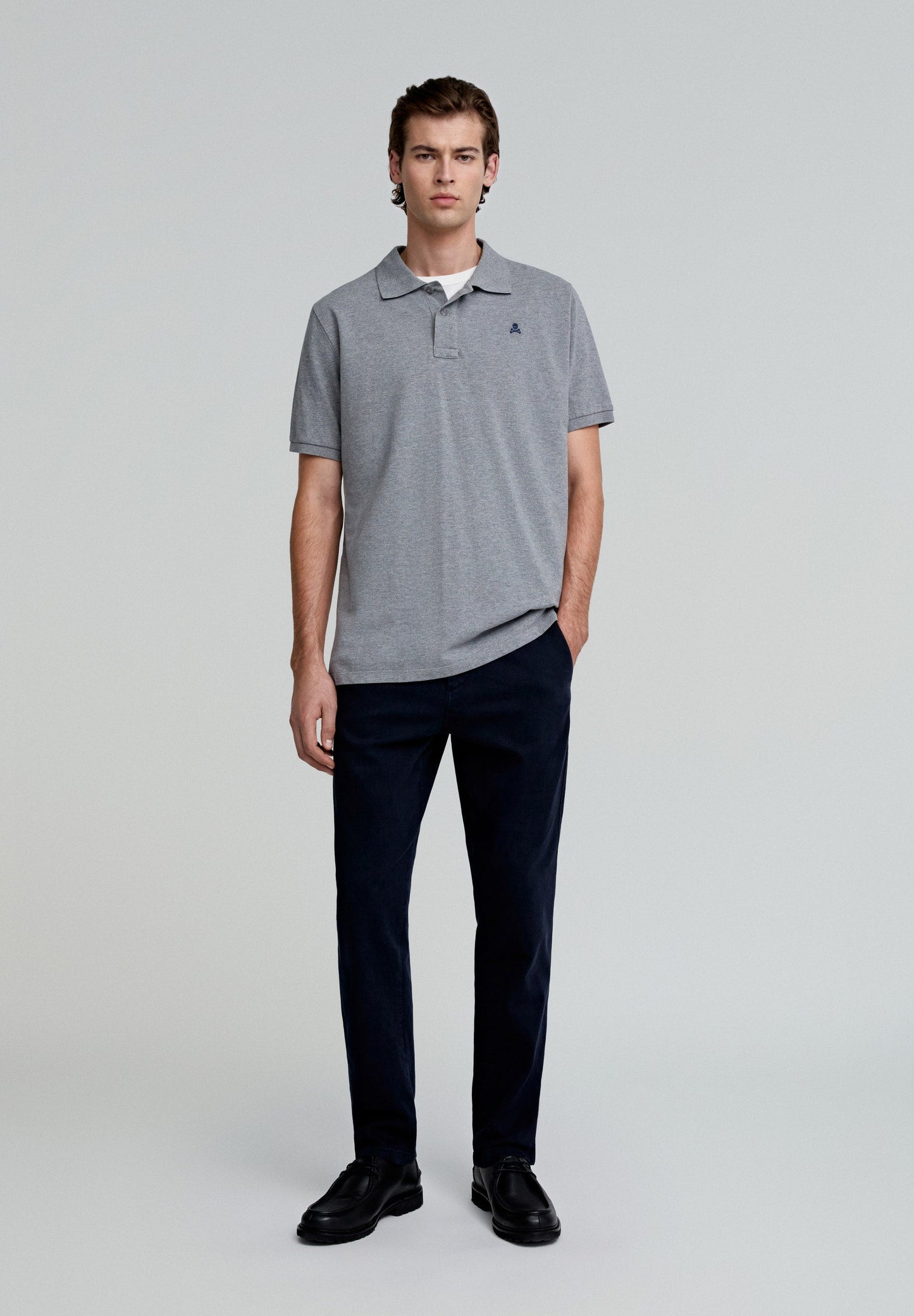 BASIC POLO SHIRT WITH CONTRAST SKULL