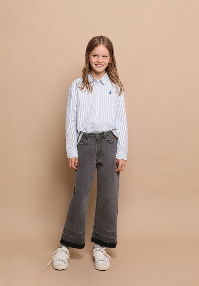 SHIRT WITH RUFFLED BACK