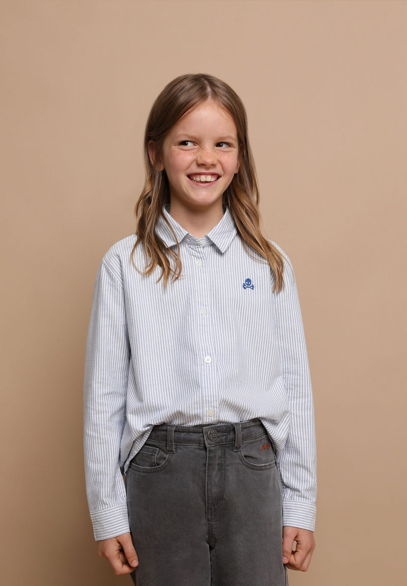 SHIRT WITH RUFFLED BACK