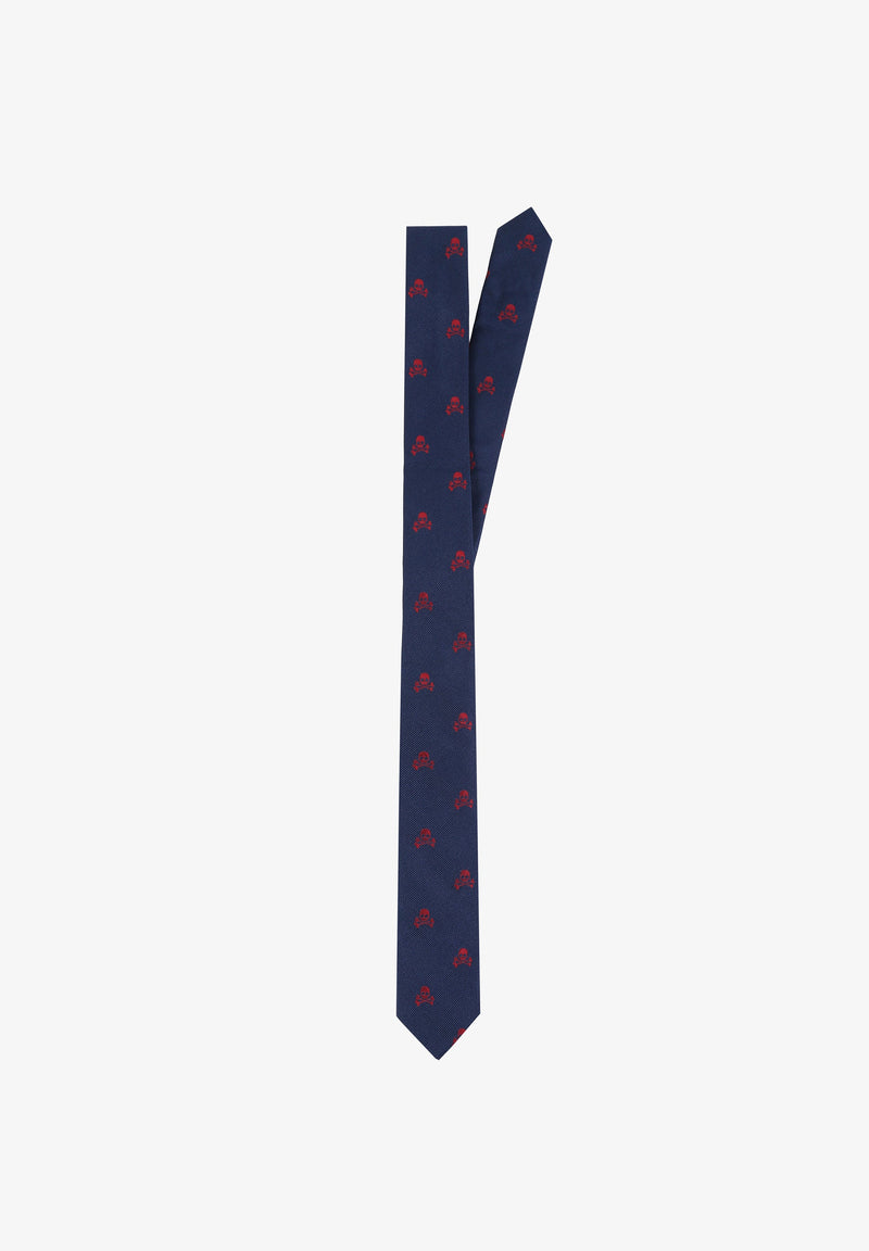 TIE WITH SKULL ALL-OVER-PRINT