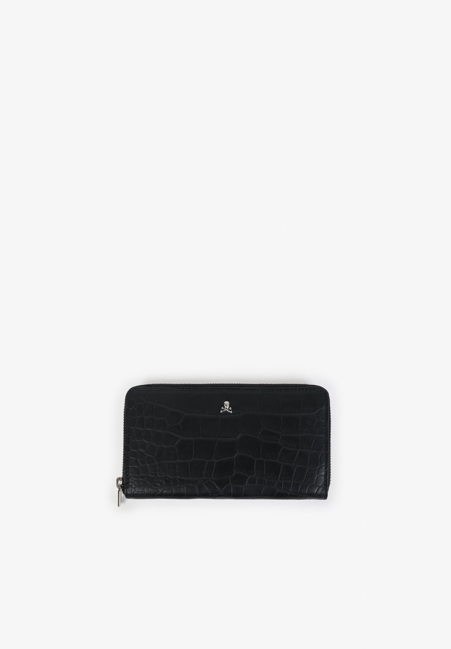 LEATHER WALLET WITH ENGRAVED CROCODILE