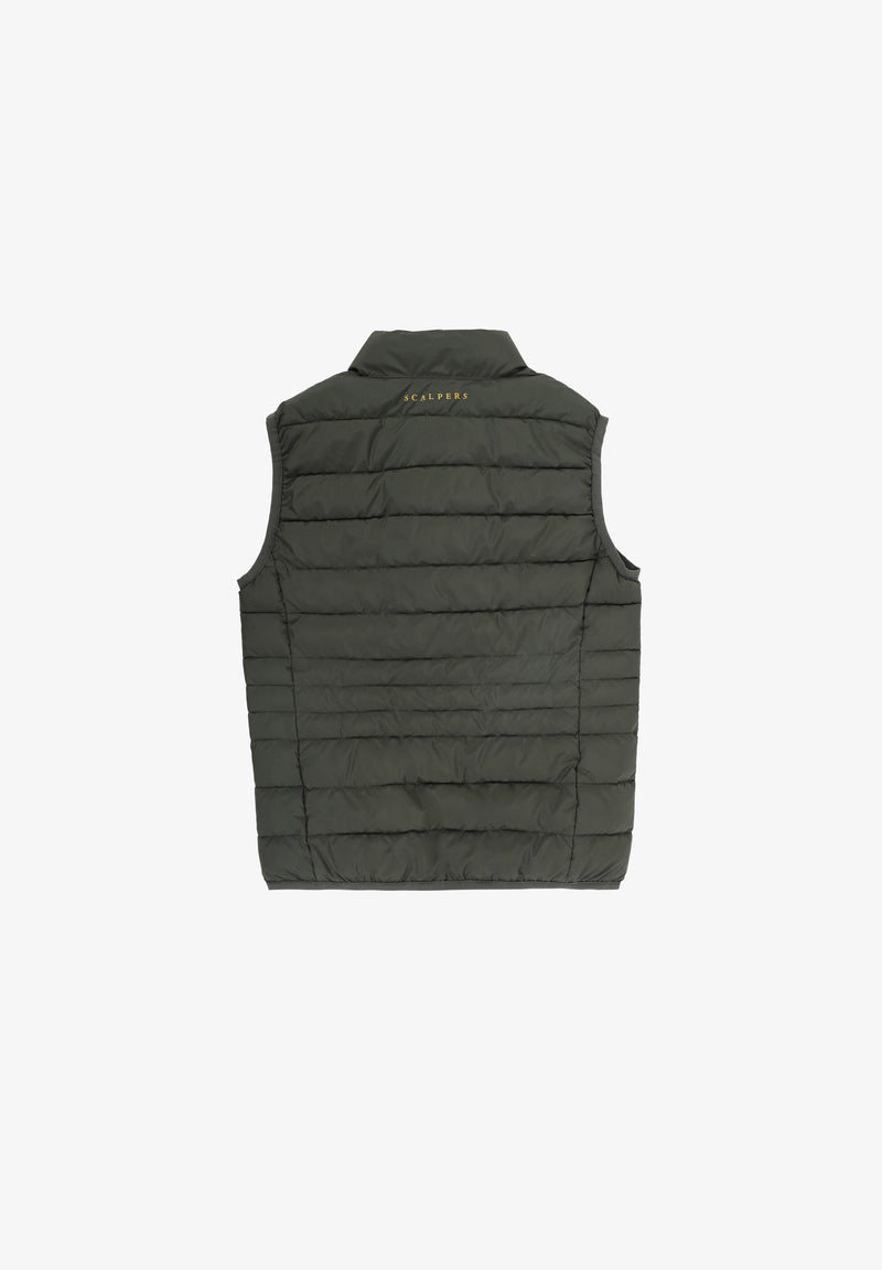 QUILTED GILET WITH SKULL