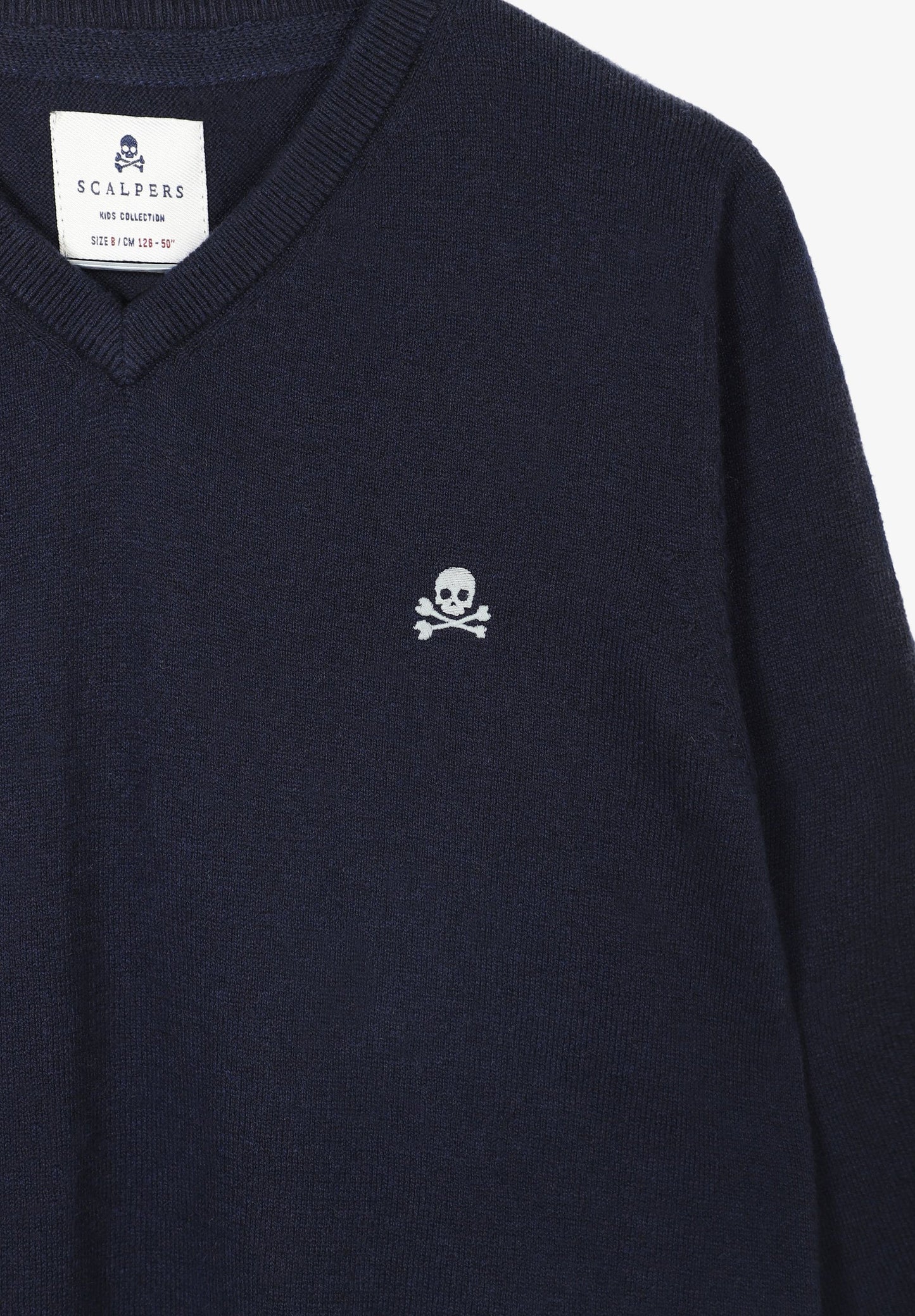 V-NECK SWEATER WITH SKULL