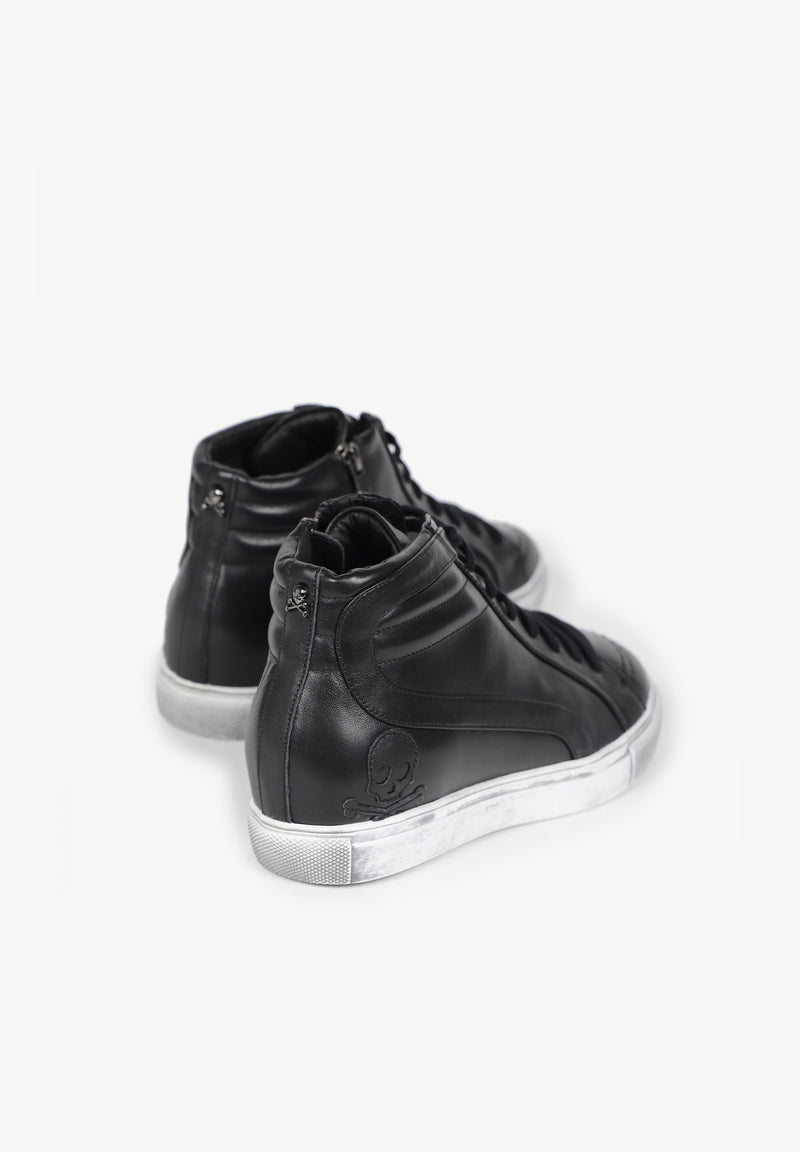 HIGH TOP LEATHER SNEAKERS