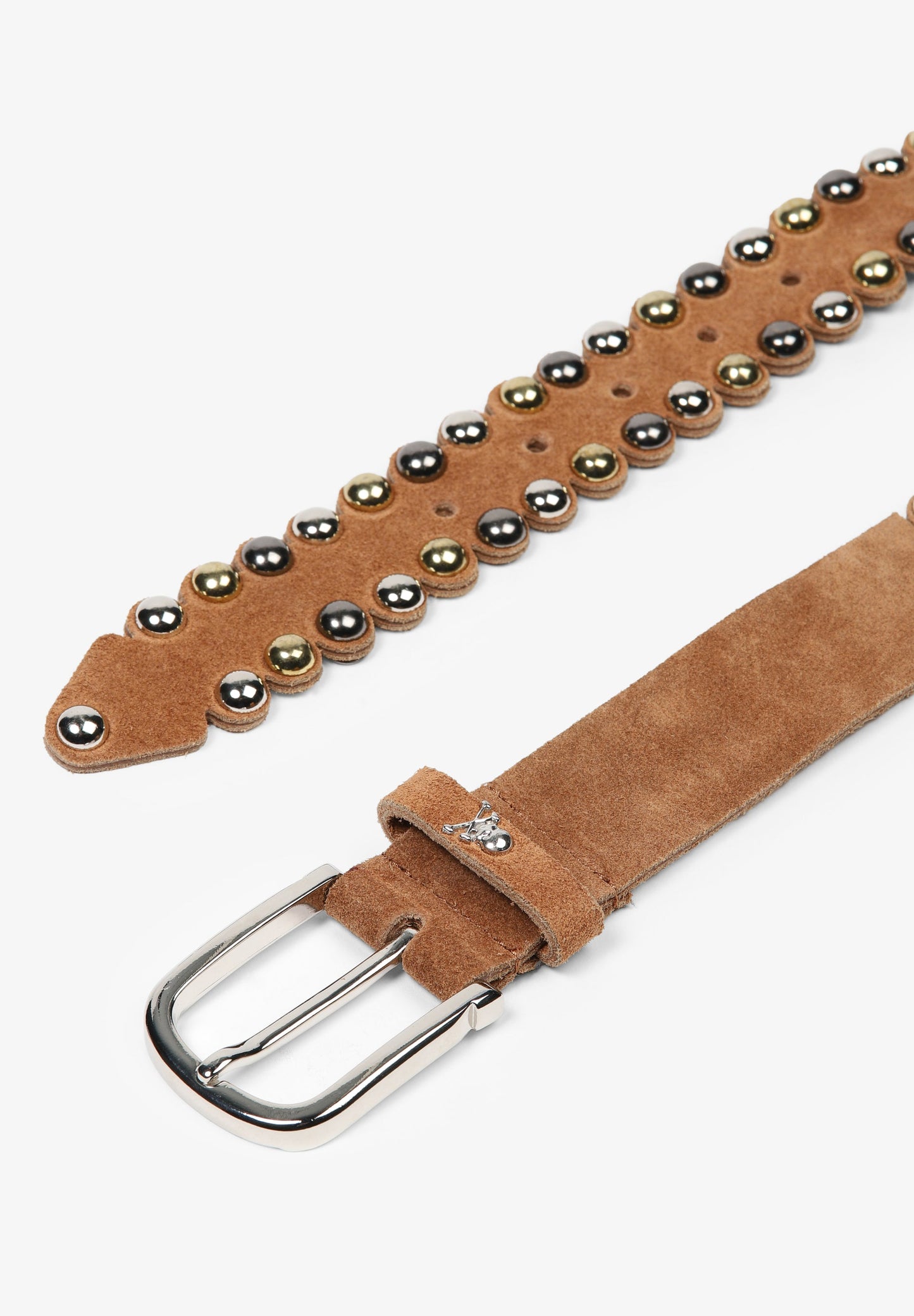 LEATHER BELT WITH STUD BORDER