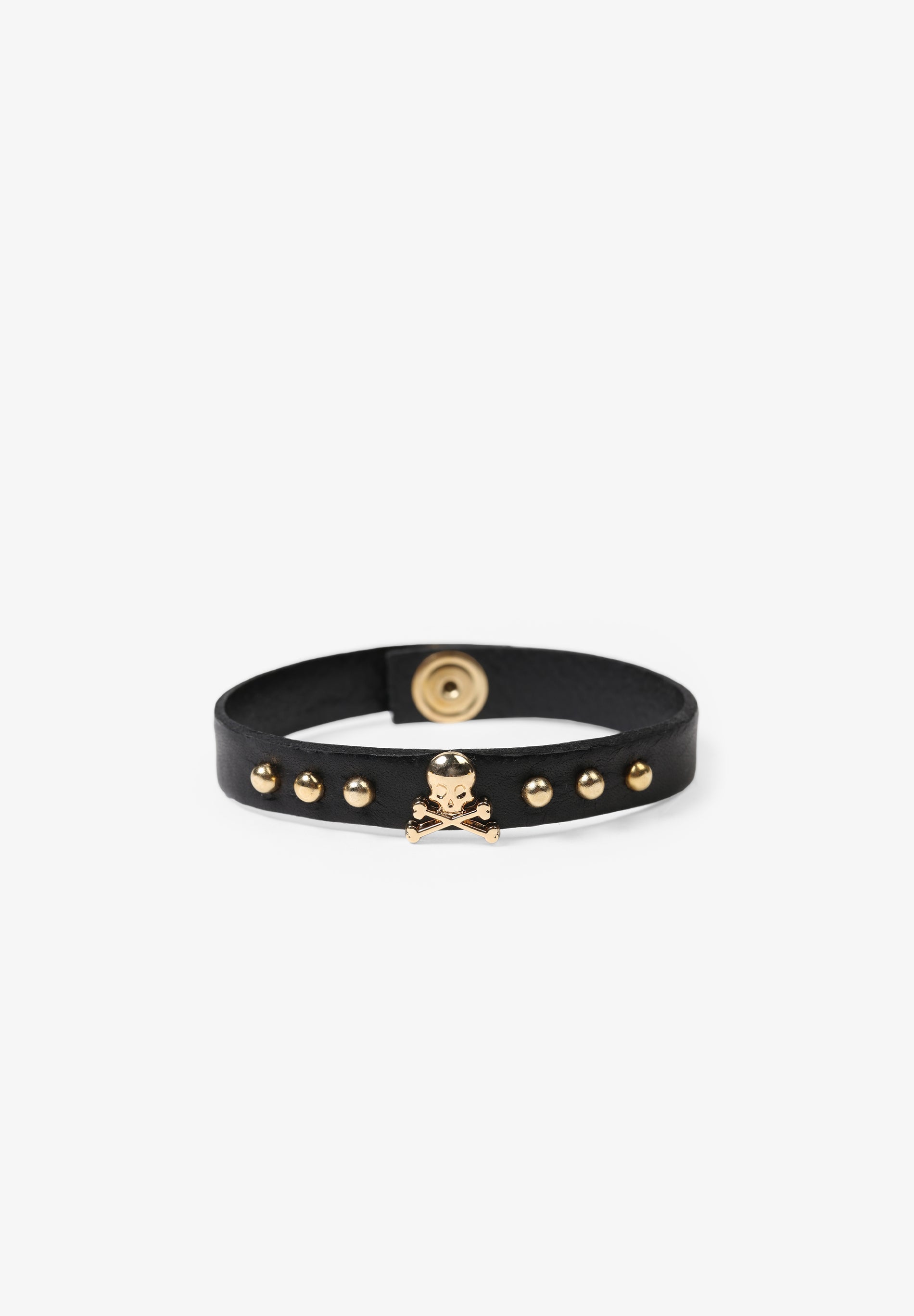 BRACELET WITH SKULL AND STUDS