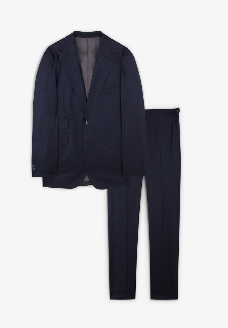 NAVY BLUE PEAKED LAPEL PREMIUM SUIT