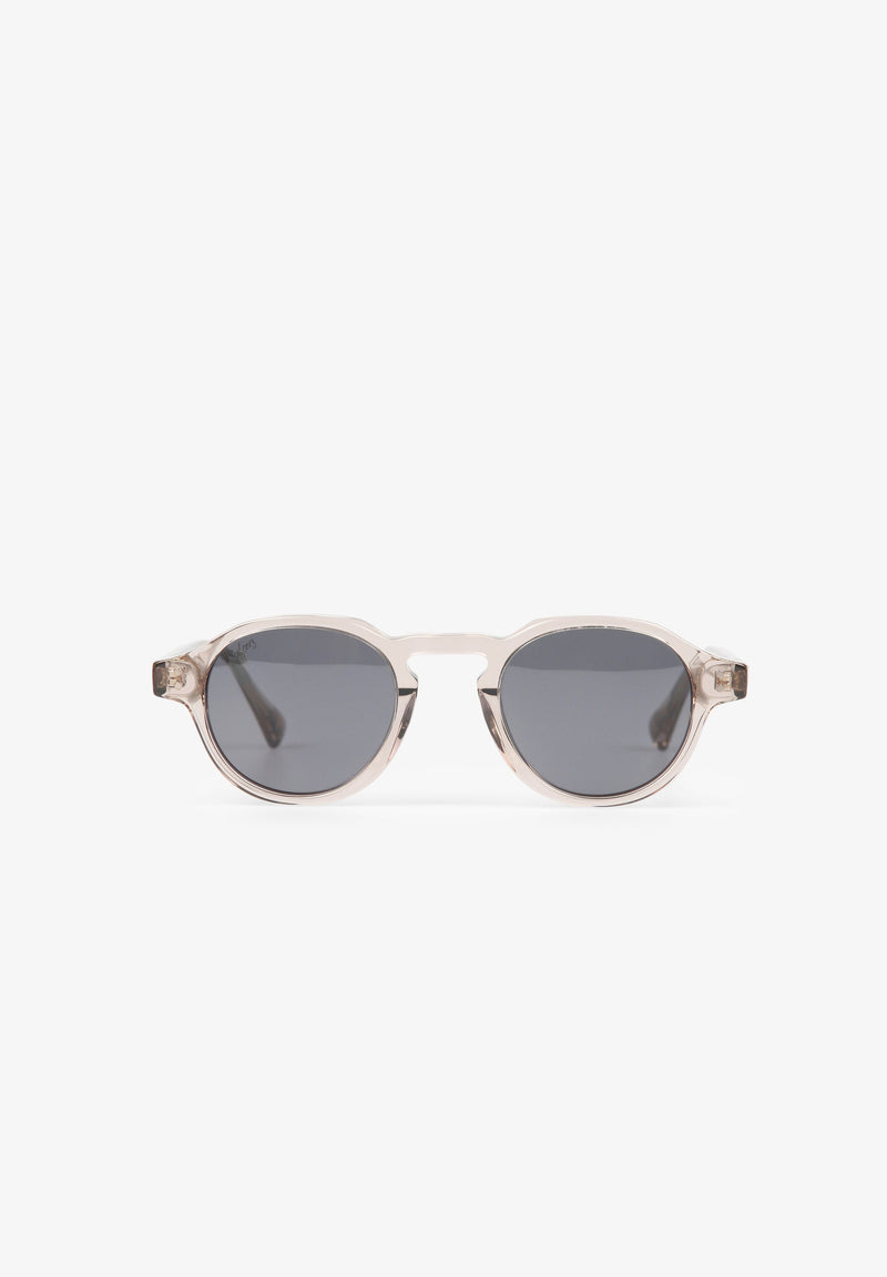 ROUND CLEAR-FRAMED SUNGLASSES