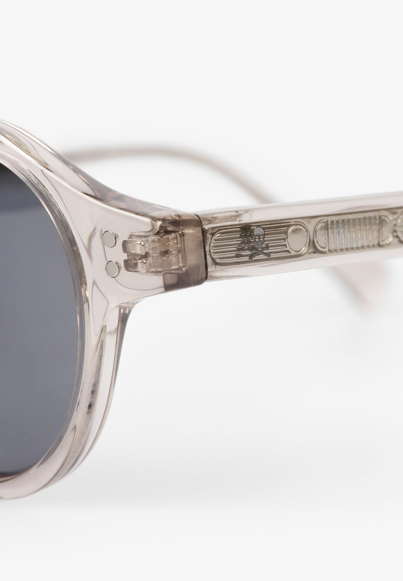 ROUND CLEAR-FRAMED SUNGLASSES