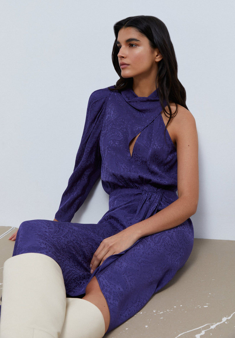 ASYMMETRIC JACQUARD DRESS