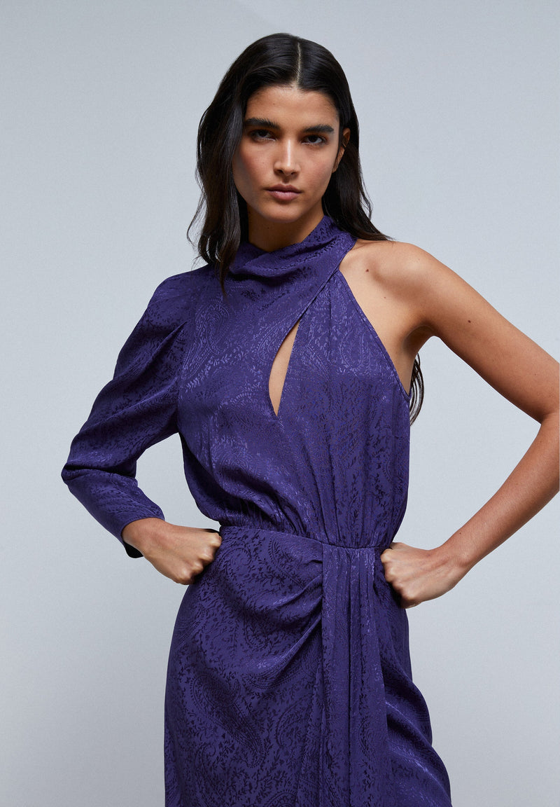 ASYMMETRIC JACQUARD DRESS