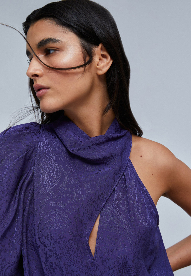 ASYMMETRIC JACQUARD DRESS