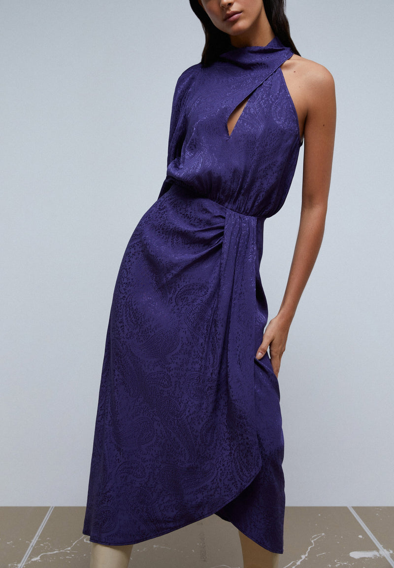 ASYMMETRIC JACQUARD DRESS