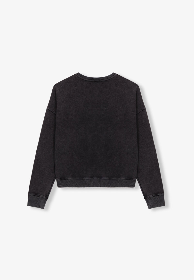 FADED SWEATSHIRT WITH FRONT SKULL