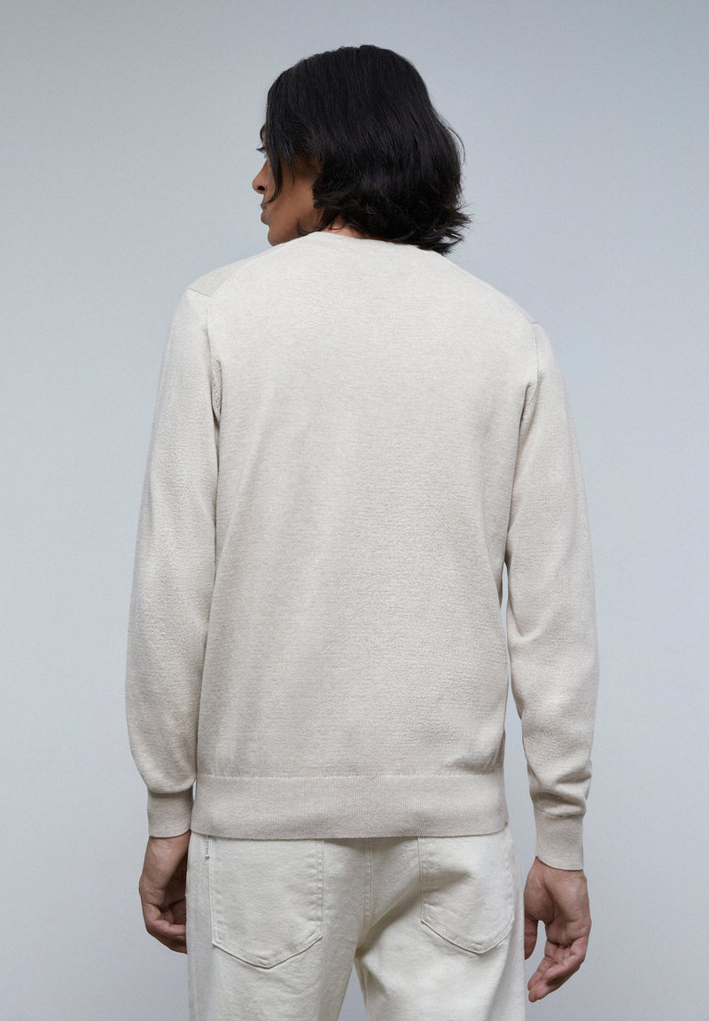 V-NECK SWEATER WITH SKULL