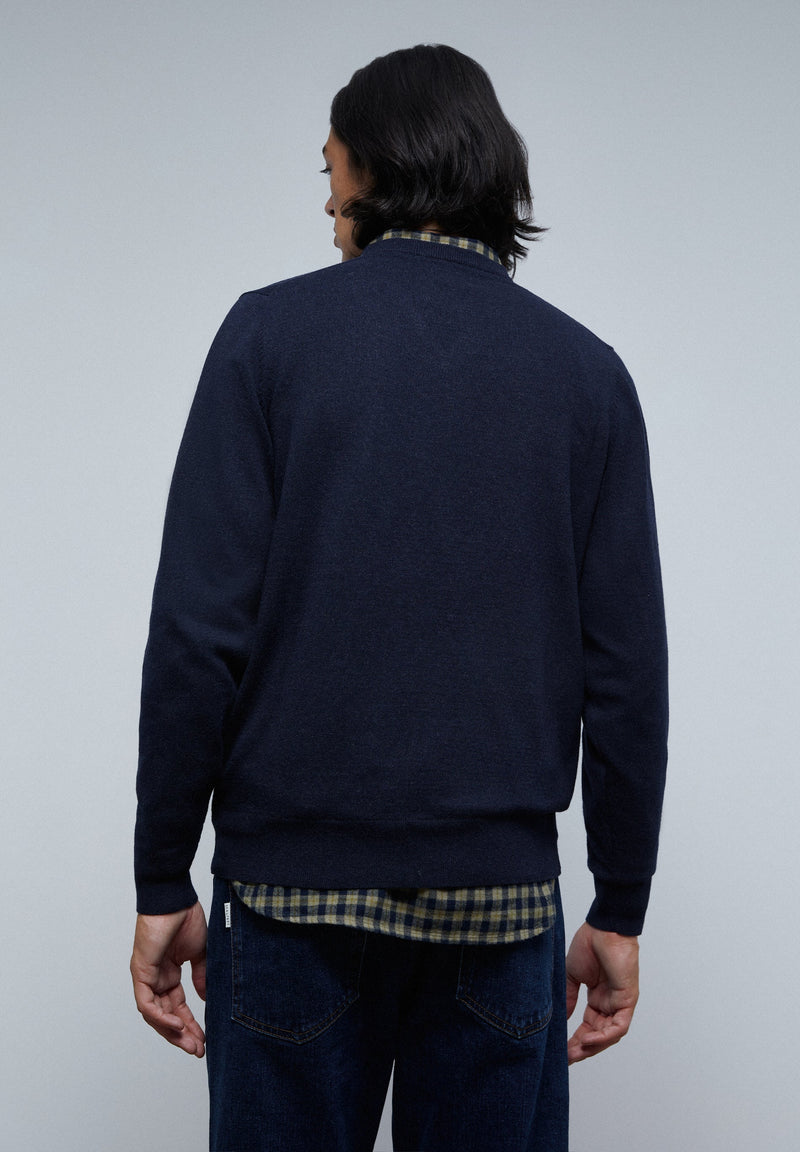 V-NECK SWEATER WITH SKULL