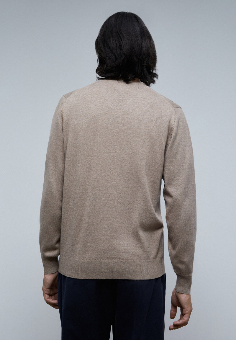 V-NECK SWEATER WITH SKULL