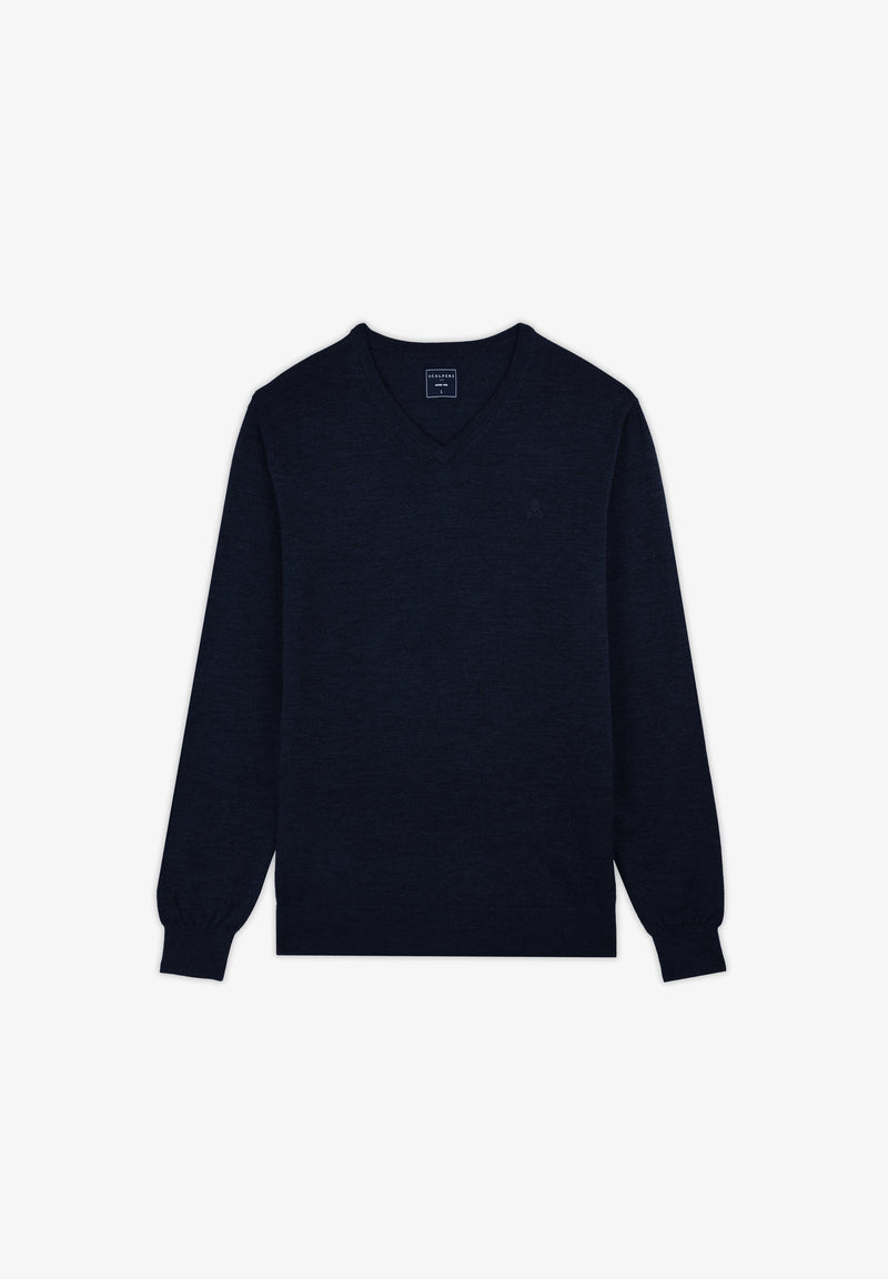 V-NECK WOOL SWEATER