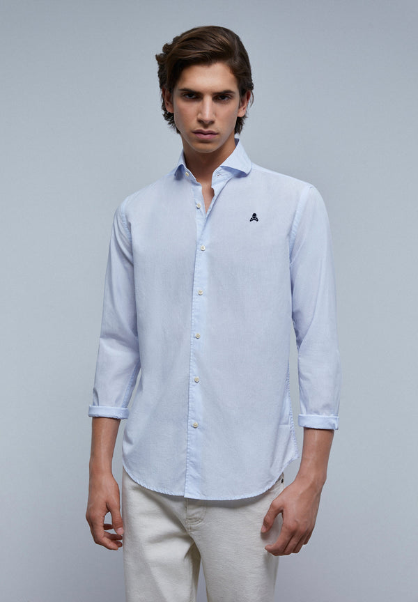 CONTRAST SKULL SHIRT