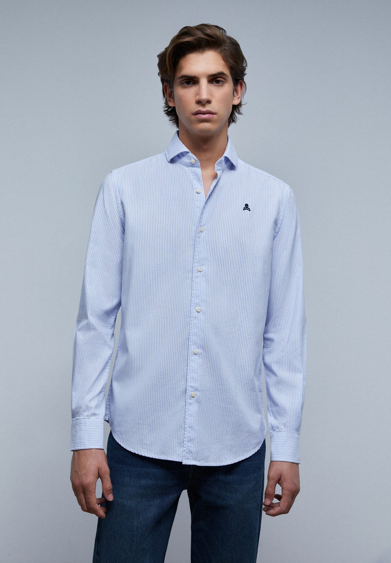 CONTRAST SKULL SHIRT
