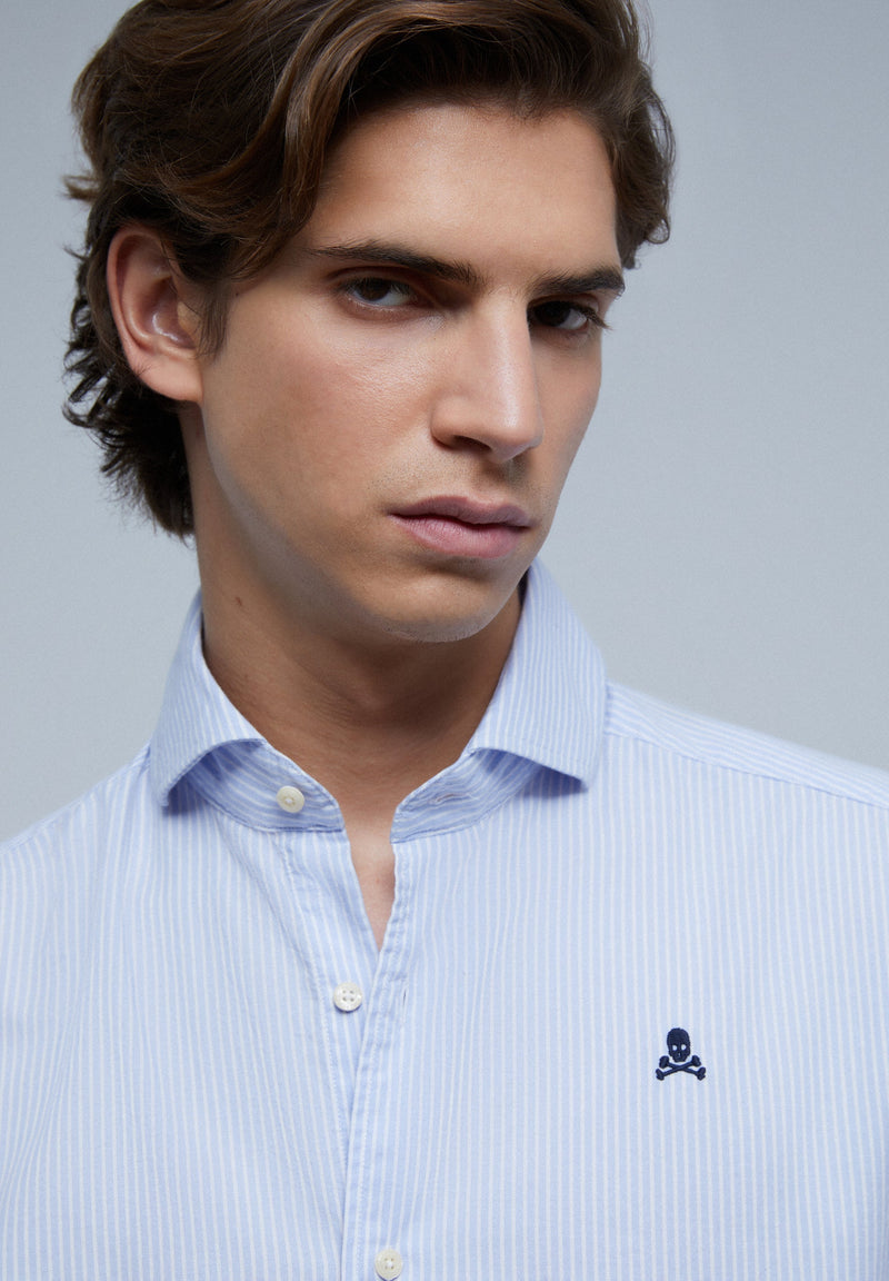CONTRAST SKULL SHIRT